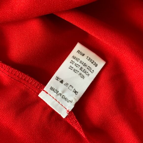 Tuckernuck Pomander Place Red Carlota Peplum Blouse New w/o Tags Size Medium - Picture 5 of 8